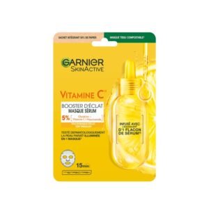 GARNIER Masque en Tissu Super Hydratant & Booster d’Eclat à la Vitamine C & Acide Hyaluronique