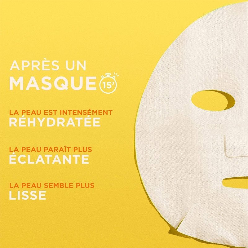 GARNIER Masque en Tissu Super Hydratant & Booster d’Eclat à la Vitamine C & Acide Hyaluronique – Image 2
