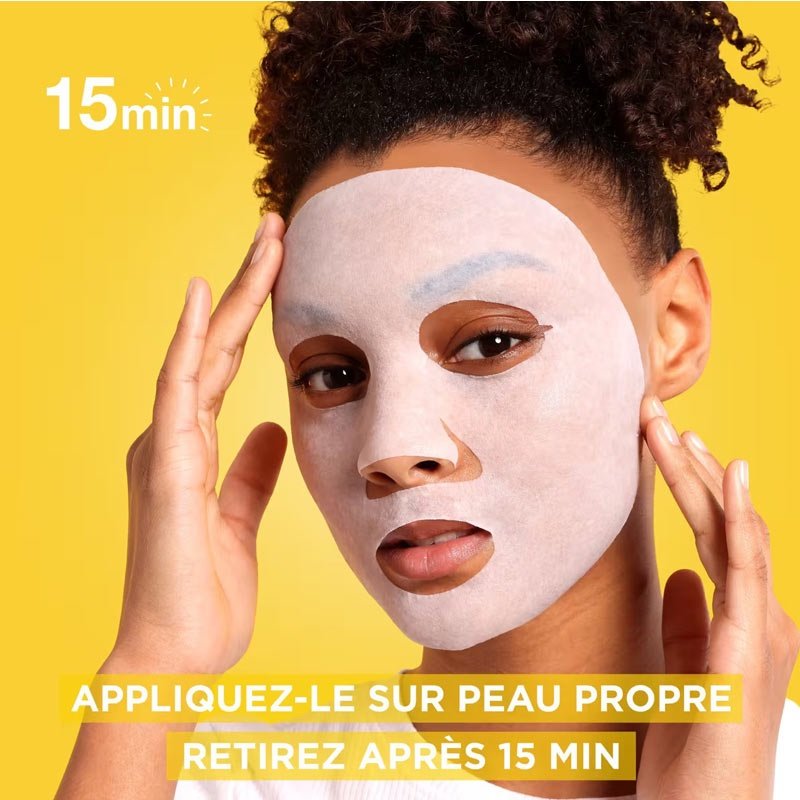 GARNIER Masque en Tissu Super Hydratant & Booster d’Eclat à la Vitamine C & Acide Hyaluronique – Image 3