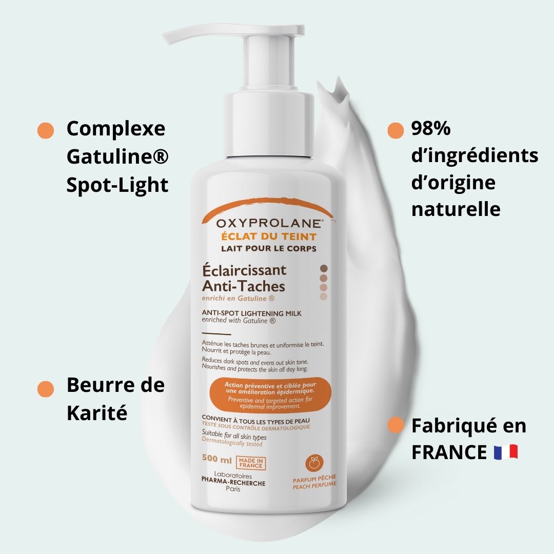 Oxyprolane Lait Eclaircissant Taches Eclat du Teint 500ml – Image 2