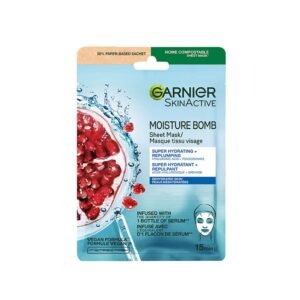 GARNIER Masque en Tissu Super Hydratant & Repulpant à la Grenade & à l’Acide Hyaluronique
